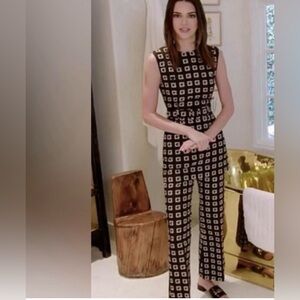 Gucci Black and White Patterned Jumpsuit